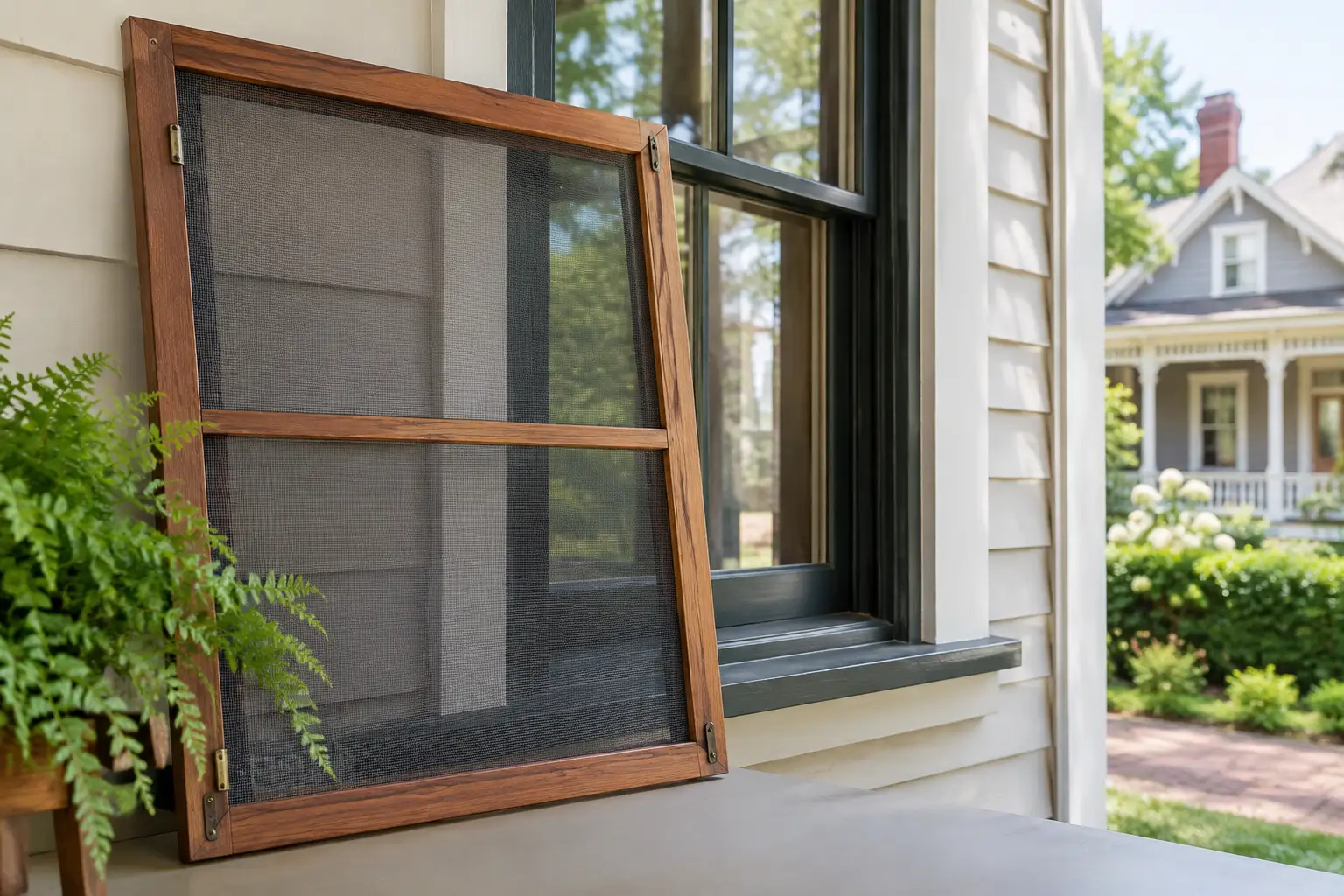 Custom Wood Window Screens for Historic Homes