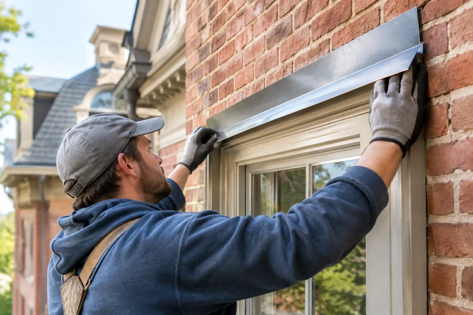 Over Window Flashing Installation for Historic Homes